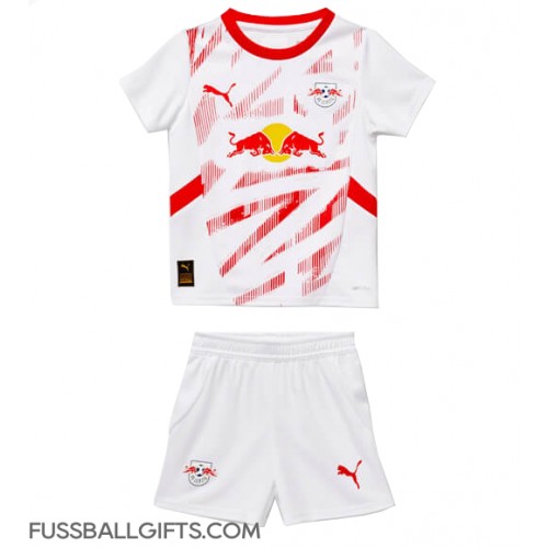 RB Leipzig Fußballbekleidung Heimtrikot Kinder 2024-25 Kurzarm (+ kurze hosen)